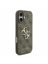 Guess Guess PU 4G Metal Logo Strap Zadní Kryt pro iPhone 17 Brown