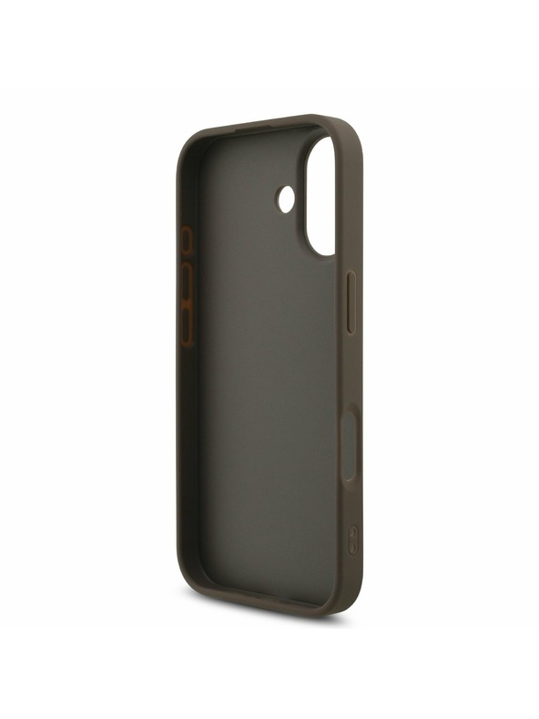 Guess Guess PU 4G Metal Logo Strap Zadní Kryt pro iPhone 17 Brown
