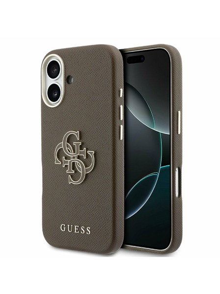 Guess Guess PU Resin Logo Zadní Kryt pro iPhone 17 Brown