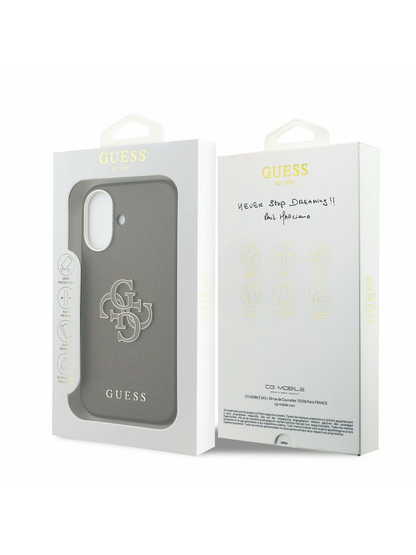 Guess Guess PU Resin Logo Zadní Kryt pro iPhone 17 Brown