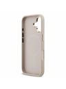 Guess Guess PU Leather 4G Strass Triangle Logo Gold Frame MagSafe Zadní Kryt pro iPhone 17 Pink