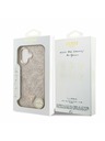 Guess Guess PU Leather 4G Strass Triangle Logo Gold Frame MagSafe Zadní Kryt pro iPhone 17 Pink
