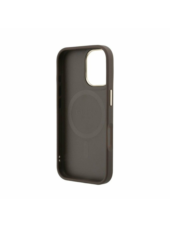 Guess Guess PU Leather 4G Gold Frame MagSafe Zadní Kryt pro iPhone 17 Brown