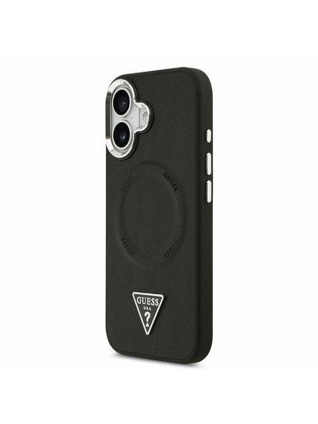 Guess Guess PU Leather Triangle Logo MagSafe Zadní Kryt pro iPhone 17 Black