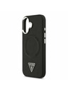 Guess Guess PU Leather Triangle Logo MagSafe Zadní Kryt pro iPhone 17 Black
