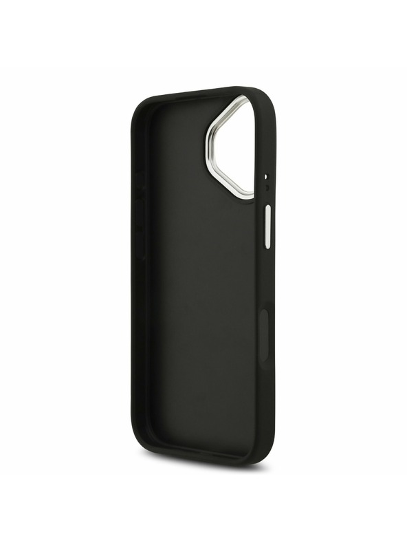 Guess Guess PU Grained 4G Metal Logo Zadní Kryt pro iPhone 17 Black