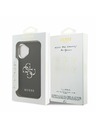 Guess Guess PU Grained 4G Metal Logo Zadní Kryt pro iPhone 17 Black