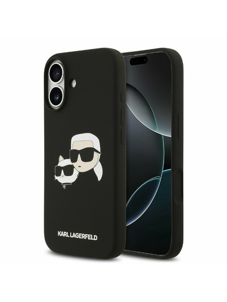 Karl Lagerfeld Karl Lagerfeld Liquid Silicone Double Heads MagSafe Zadní Kryt pro iPhone 17 Black