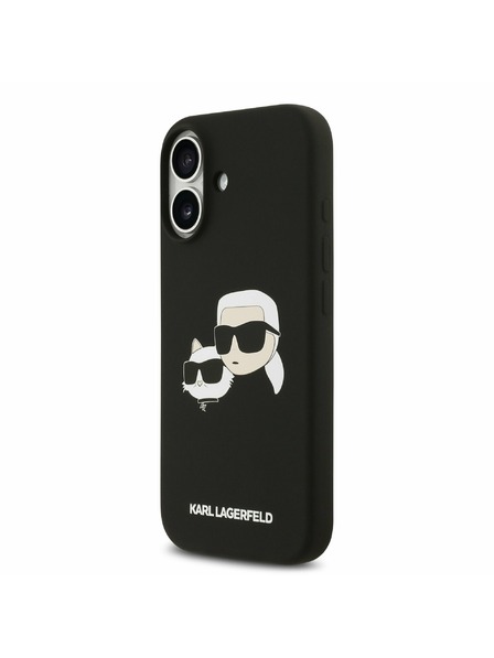 Karl Lagerfeld Karl Lagerfeld Liquid Silicone Double Heads MagSafe Zadní Kryt pro iPhone 17 Black