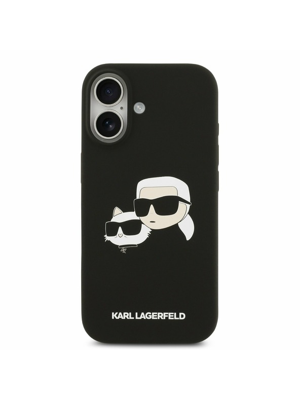 Karl Lagerfeld Karl Lagerfeld Liquid Silicone Double Heads MagSafe Zadní Kryt pro iPhone 17 Black