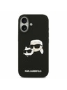 Karl Lagerfeld Karl Lagerfeld Liquid Silicone Double Heads MagSafe Zadní Kryt pro iPhone 17 Black