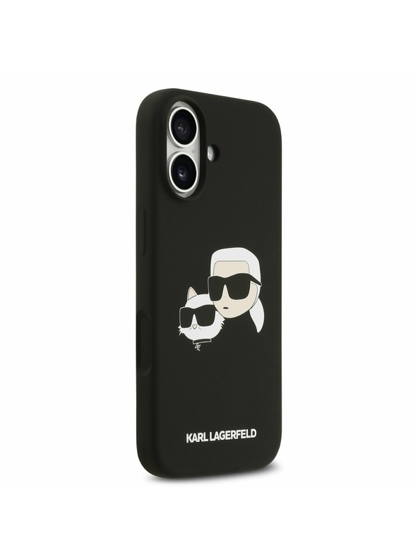 Karl Lagerfeld Karl Lagerfeld Liquid Silicone Double Heads MagSafe Zadní Kryt pro iPhone 17 Black