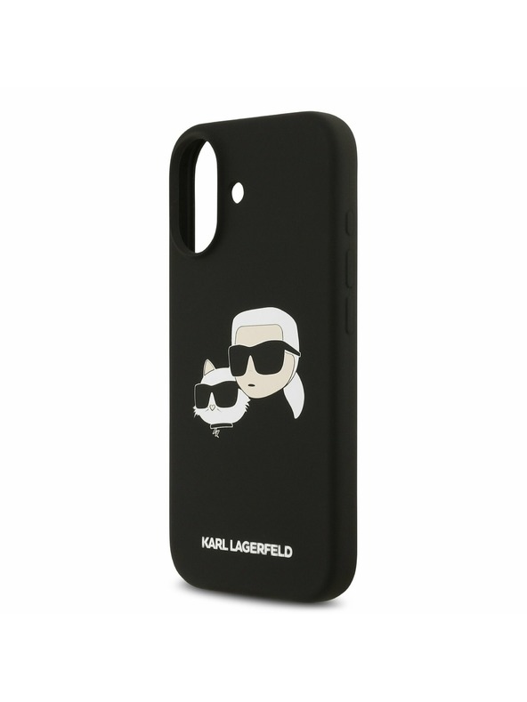 Karl Lagerfeld Karl Lagerfeld Liquid Silicone Double Heads MagSafe Zadní Kryt pro iPhone 17 Black