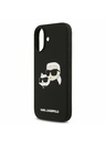 Karl Lagerfeld Karl Lagerfeld Liquid Silicone Double Heads MagSafe Zadní Kryt pro iPhone 17 Black