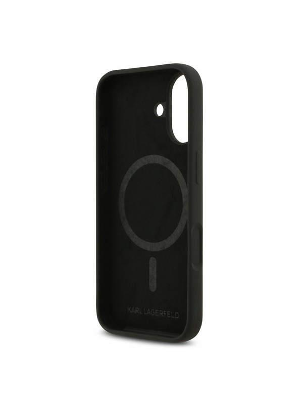 Karl Lagerfeld Karl Lagerfeld Liquid Silicone Double Heads MagSafe Zadní Kryt pro iPhone 17 Black
