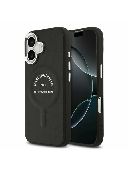 Karl Lagerfeld Karl Lagerfeld PU RSG Logo MagSafe Zadní Kryt pro iPhone 17 Black