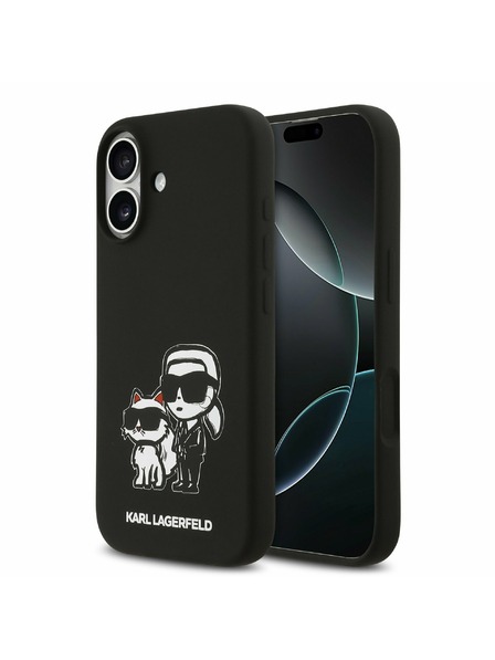 Karl Lagerfeld Karl Lagerfeld Liquid Silicone K&CH Sketch MagSafe Zadní Kryt pro iPhone 17 Black