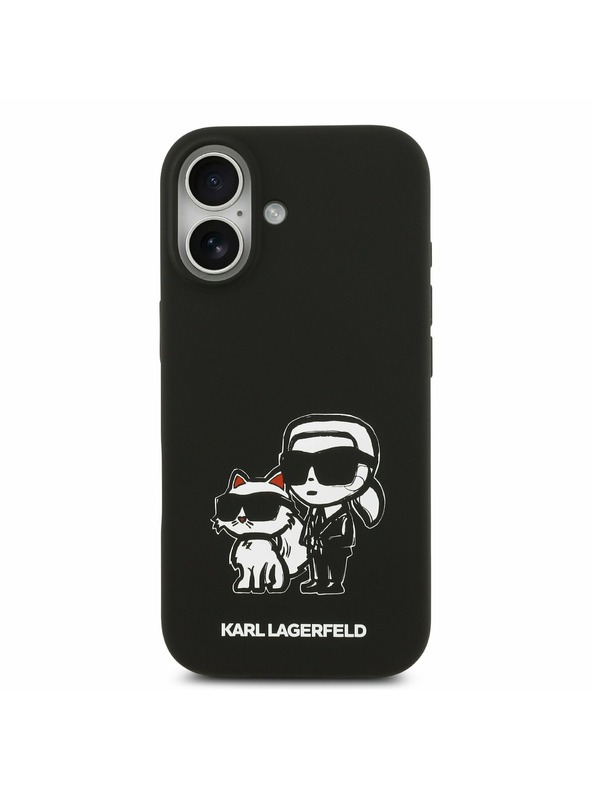 Karl Lagerfeld Karl Lagerfeld Liquid Silicone K&CH Sketch MagSafe Zadní Kryt pro iPhone 17 Black