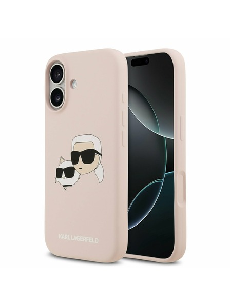 Karl Lagerfeld Karl Lagerfeld Liquid Silicone Double Heads MagSafe Zadní Kryt pro iPhone 17 Pink