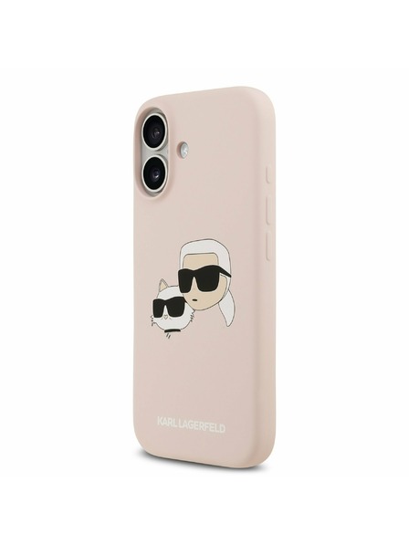 Karl Lagerfeld Karl Lagerfeld Liquid Silicone Double Heads MagSafe Zadní Kryt pro iPhone 17 Pink