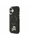 Karl Lagerfeld Karl Lagerfeld PU Karl and Choupette Heads Pins MagSafe Zadní Kryt pro iPhone 17 Black