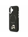 Karl Lagerfeld Karl Lagerfeld PU Karl and Choupette Heads Pins MagSafe Zadní Kryt pro iPhone 17 Black