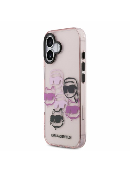 Karl Lagerfeld Karl Lagerfeld IML Multi K&CH Heads Zadní Kryt pro iPhone 17 Pink
