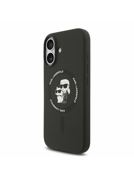 Karl Lagerfeld Karl Lagerfeld Liquid Silicone Karl and Choupette MagSafe Zadní Kryt pro iPhone 17 Black