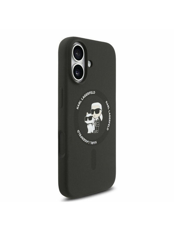Karl Lagerfeld Karl Lagerfeld Liquid Silicone Karl and Choupette MagSafe Zadní Kryt pro iPhone 17 Black
