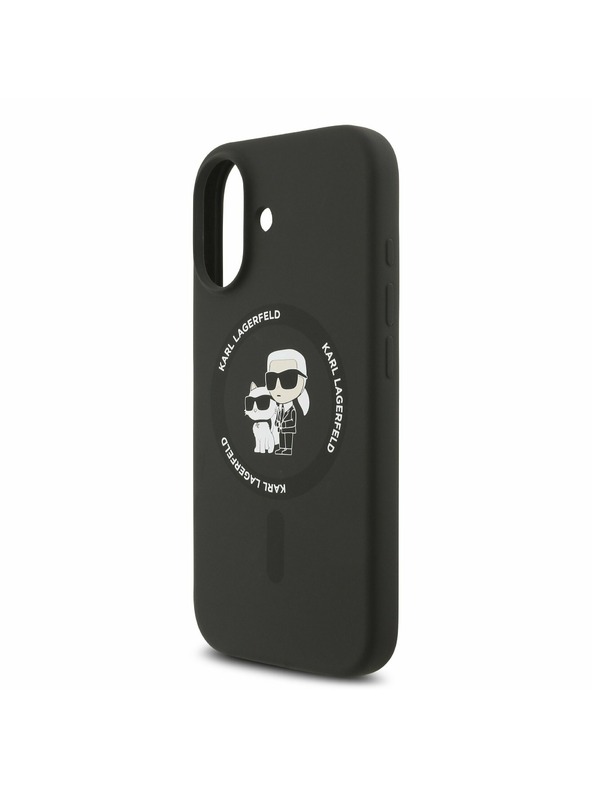 Karl Lagerfeld Karl Lagerfeld Liquid Silicone Karl and Choupette MagSafe Zadní Kryt pro iPhone 17 Black