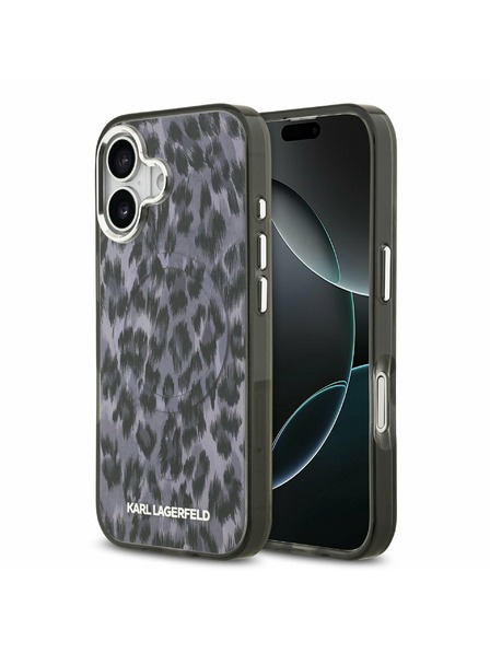 Karl Lagerfeld Karl Lagerfeld IML Leopard MagSafe Zadní Kryt pro iPhone 17 Grey