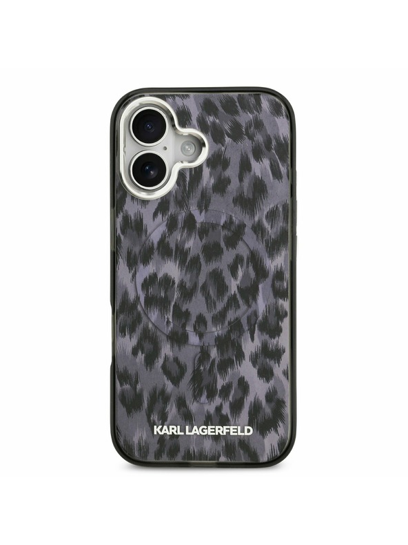 Karl Lagerfeld Karl Lagerfeld IML Leopard MagSafe Zadní Kryt pro iPhone 17 Grey