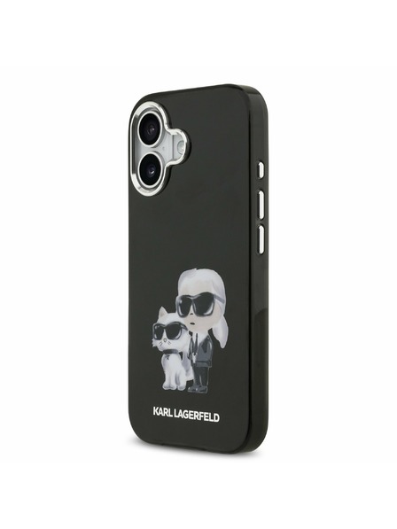 Karl Lagerfeld Karl Lagerfeld IML Aquarelle Karl and Choupette Zadní Kryt pro iPhone 17 Black
