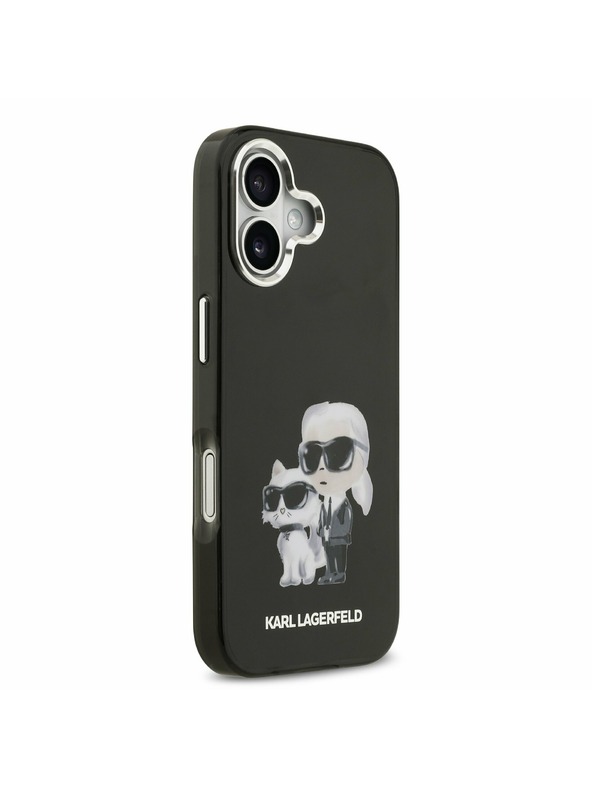 Karl Lagerfeld Karl Lagerfeld IML Aquarelle Karl and Choupette Zadní Kryt pro iPhone 17 Black