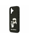 Karl Lagerfeld Karl Lagerfeld 3D Rubber Karl and Choupette Zadní Kryt pro iPhone 17 Black