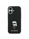 Karl Lagerfeld Karl Lagerfeld Liquid Silicone Metal Ikonik Zadní Kryt pro iPhone 17 Black
