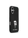 Karl Lagerfeld Karl Lagerfeld Liquid Silicone Metal Ikonik Zadní Kryt pro iPhone 17 Black
