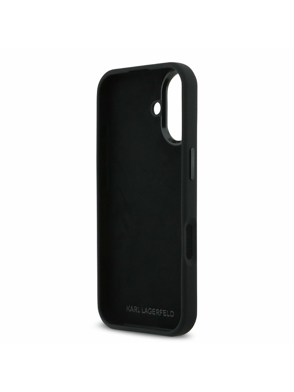 Karl Lagerfeld Karl Lagerfeld Liquid Silicone Metal Ikonik Zadní Kryt pro iPhone 17 Black