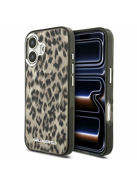 Karl Lagerfeld Karl Lagerfeld IML Leopard MagSafe Zadní Kryt pro iPhone 17 Brown