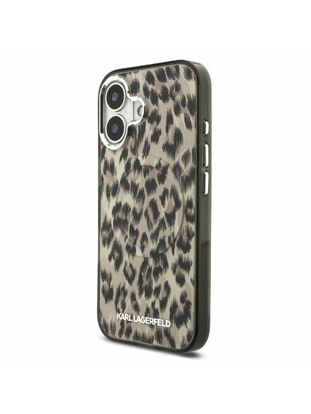 Karl Lagerfeld Karl Lagerfeld IML Leopard MagSafe Zadní Kryt pro iPhone 17 Brown