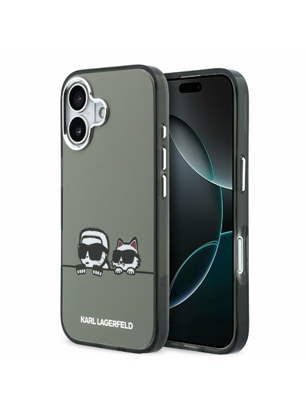 Karl Lagerfeld Karl Lagerfeld IML K&CH Heads Logo MagSafe Zadní Kryt pro iPhone 17 Black