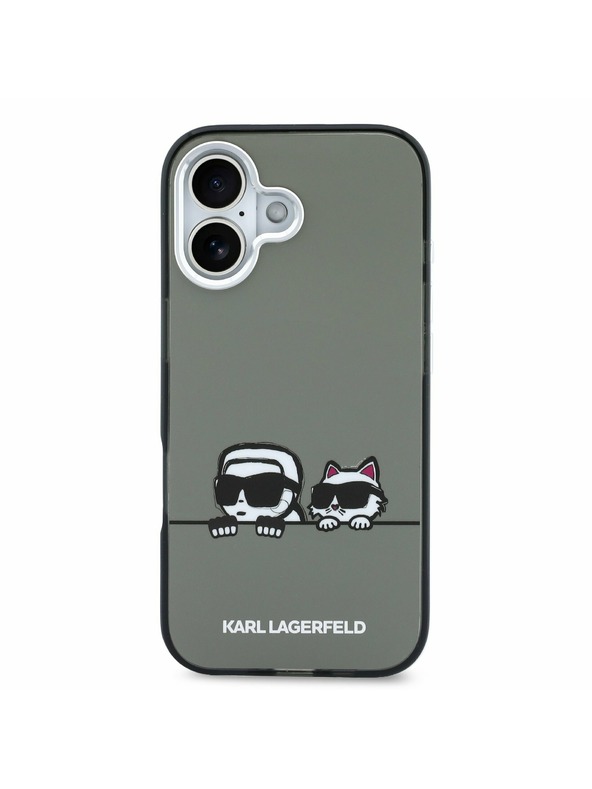 Karl Lagerfeld Karl Lagerfeld IML K&CH Heads Logo MagSafe Zadní Kryt pro iPhone 17 Black