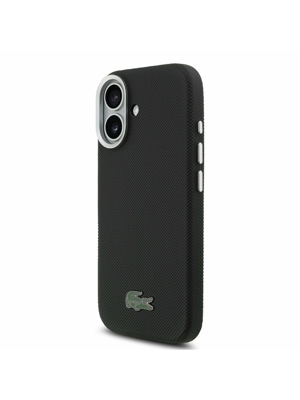Lacoste Lacoste PVC Iconic Petit Pique Metal Logo MagSafe Zadní Kryt pro iPhone 17 Black