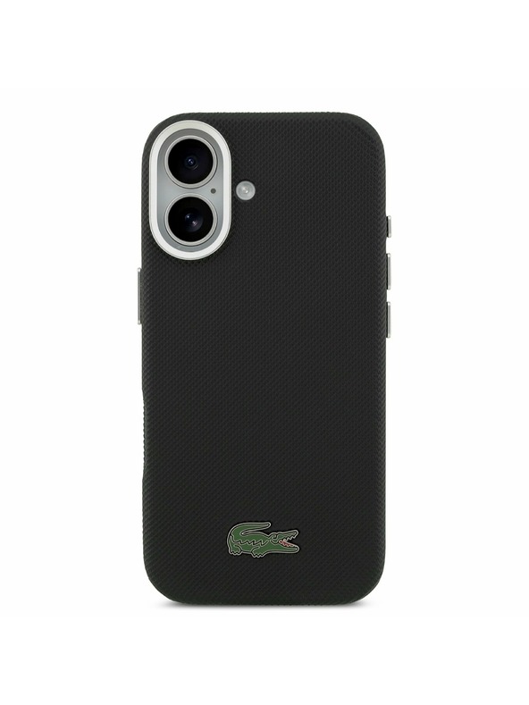 Lacoste Lacoste PVC Iconic Petit Pique Metal Logo MagSafe Zadní Kryt pro iPhone 17 Black