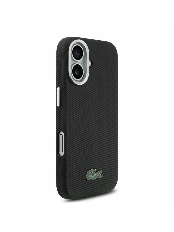 Lacoste Lacoste PVC Iconic Petit Pique Metal Logo MagSafe Zadní Kryt pro iPhone 17 Black