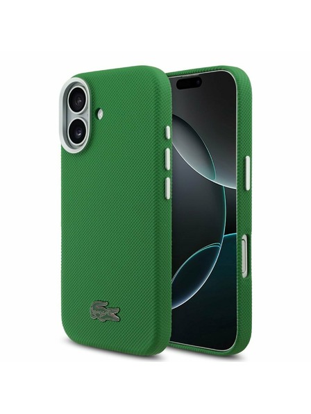 Lacoste Lacoste PVC Iconic Petit Pique Metal Logo MagSafe Zadní Kryt pro iPhone 17 Green