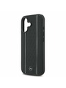 Mercedes Mercedes Leather Star Pattern and Stripes MagSafe Zadní Kryt pro iPhone 17 Black/White