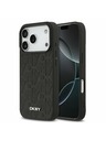 DKNY DKNY PU Leather Grid Pattern Magsafe Zadní Kryt pro iPhone 17 Pro Black