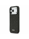 DKNY DKNY PU Leather Grid Pattern Magsafe Zadní Kryt pro iPhone 17 Pro Black