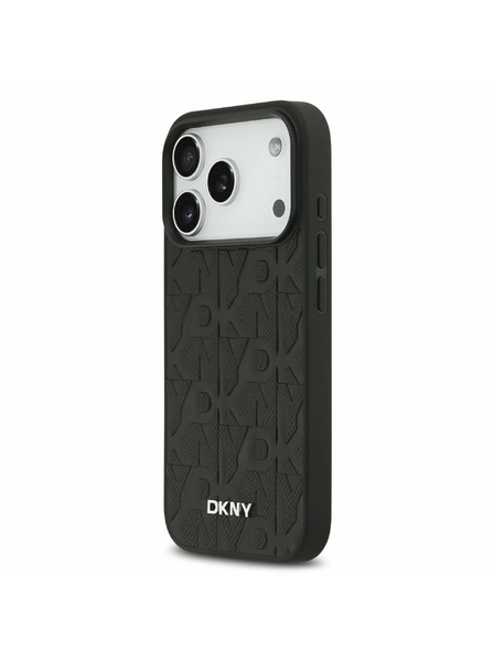 DKNY DKNY PU Leather Grid Pattern Magsafe Zadní Kryt pro iPhone 17 Pro Black